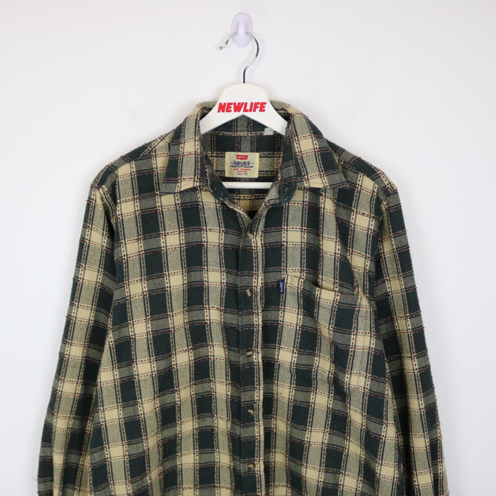 Vintage 80's Levi's Blue Tab Plaid Button Up - M-NEWLIFE Clothing