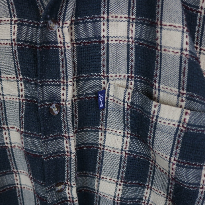 Vintage 80's Levi's Blue Tab Plaid Button Up - M-NEWLIFE Clothing