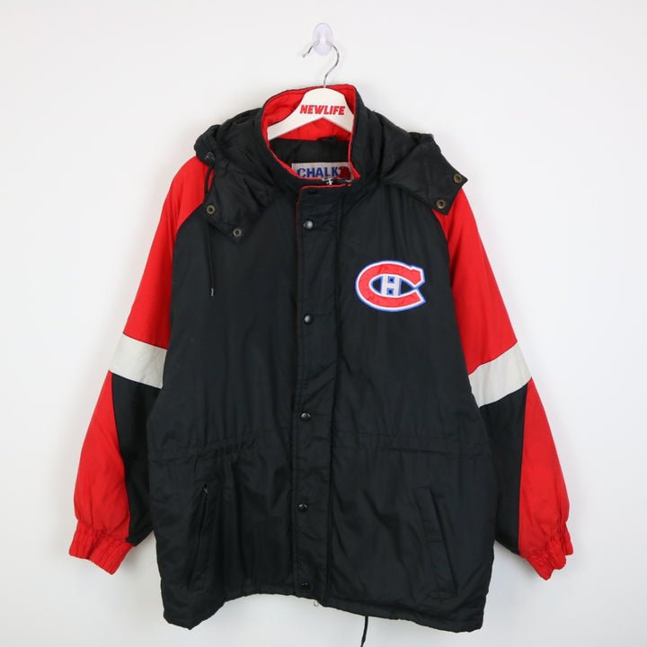 Vintage 90's Montreal Canadiens Chalk Line Puffer Jacket - M-NEWLIFE Clothing