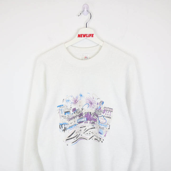 Vintage 90's Las Vegas Crewneck - M-NEWLIFE Clothing