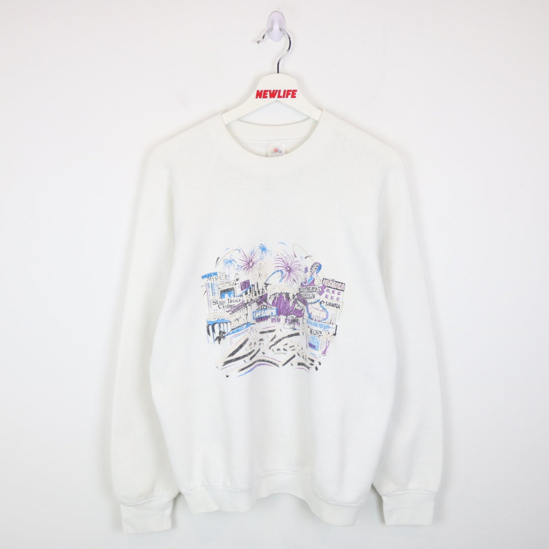 Vintage 90's Las Vegas Crewneck - M-NEWLIFE Clothing