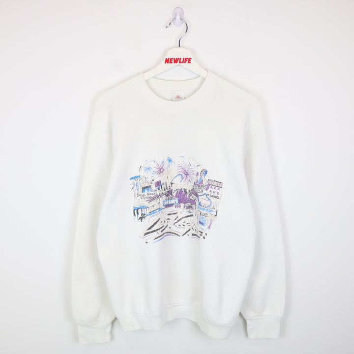 Vintage 90's Las Vegas Crewneck - M-NEWLIFE Clothing