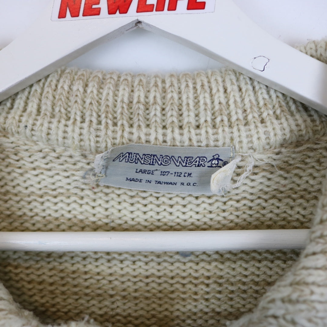 Vintage 80's Musing Wear Collared Knit Sweater - M-NEWLIFE Clothing