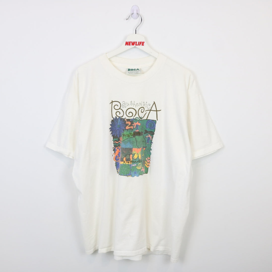 Vintage 90's Boca Protect Elephants Tee - XL-NEWLIFE Clothing