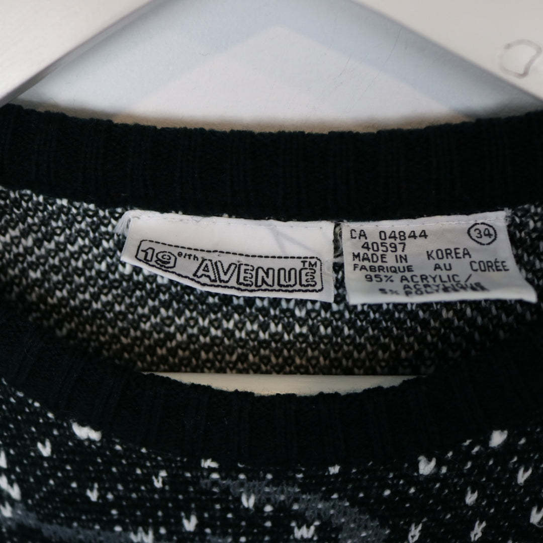 Vintage 80's Winter Patterned Knit Sweater - S-NEWLIFE Clothing