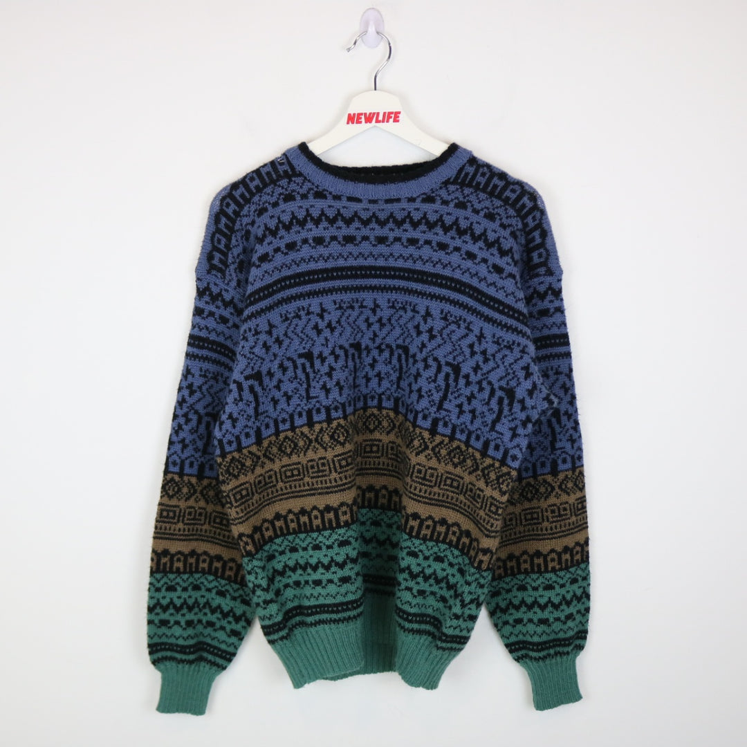 Vintage 80's McGregor Patterned Knit Sweater - S-NEWLIFE Clothing