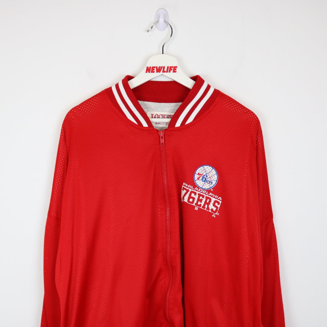 Vintage 90's Philadelphia 76ers NBA Mesh Lined Jacket - XL-NEWLIFE Clothing
