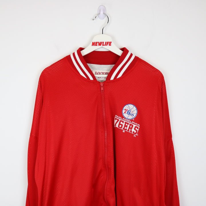 Vintage 90's Philadelphia 76ers NBA Mesh Lined Jacket - XL-NEWLIFE Clothing