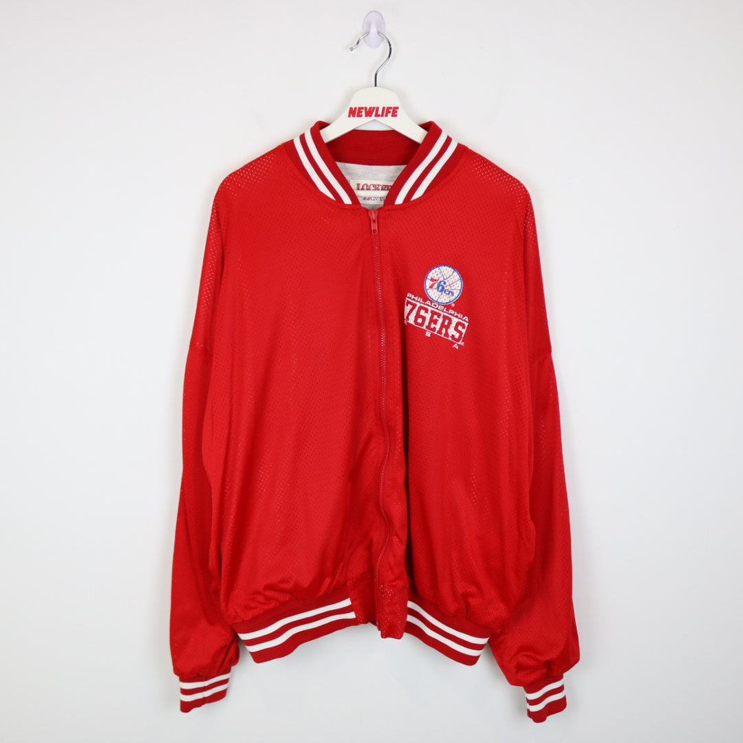 Vintage 90's Philadelphia 76ers NBA Mesh Lined Jacket - XL-NEWLIFE Clothing