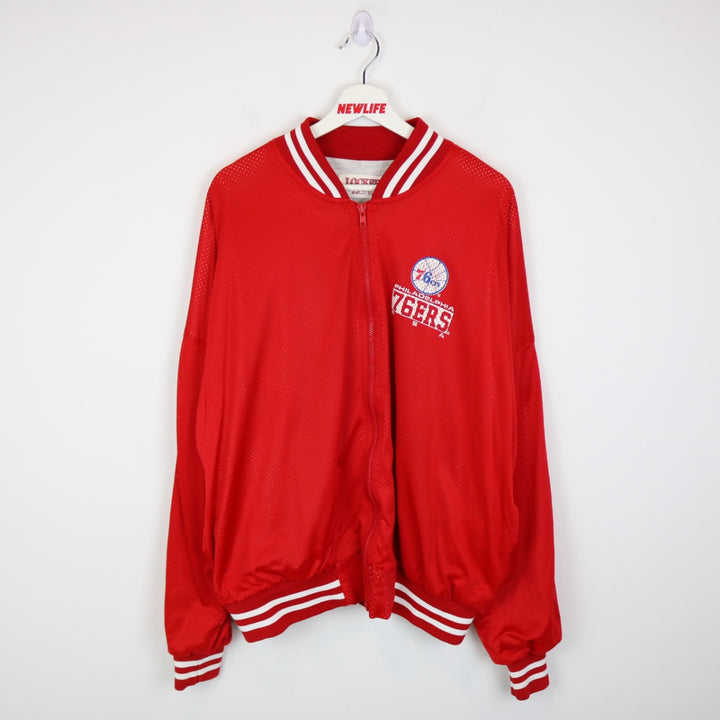 Vintage 90's Philadelphia 76ers NBA Mesh Lined Jacket - XL-NEWLIFE Clothing