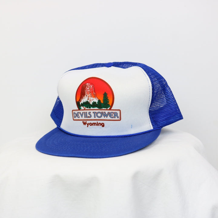 Vintage 90's Devils Tower Wyoming Trucker Hat - OS-NEWLIFE Clothing