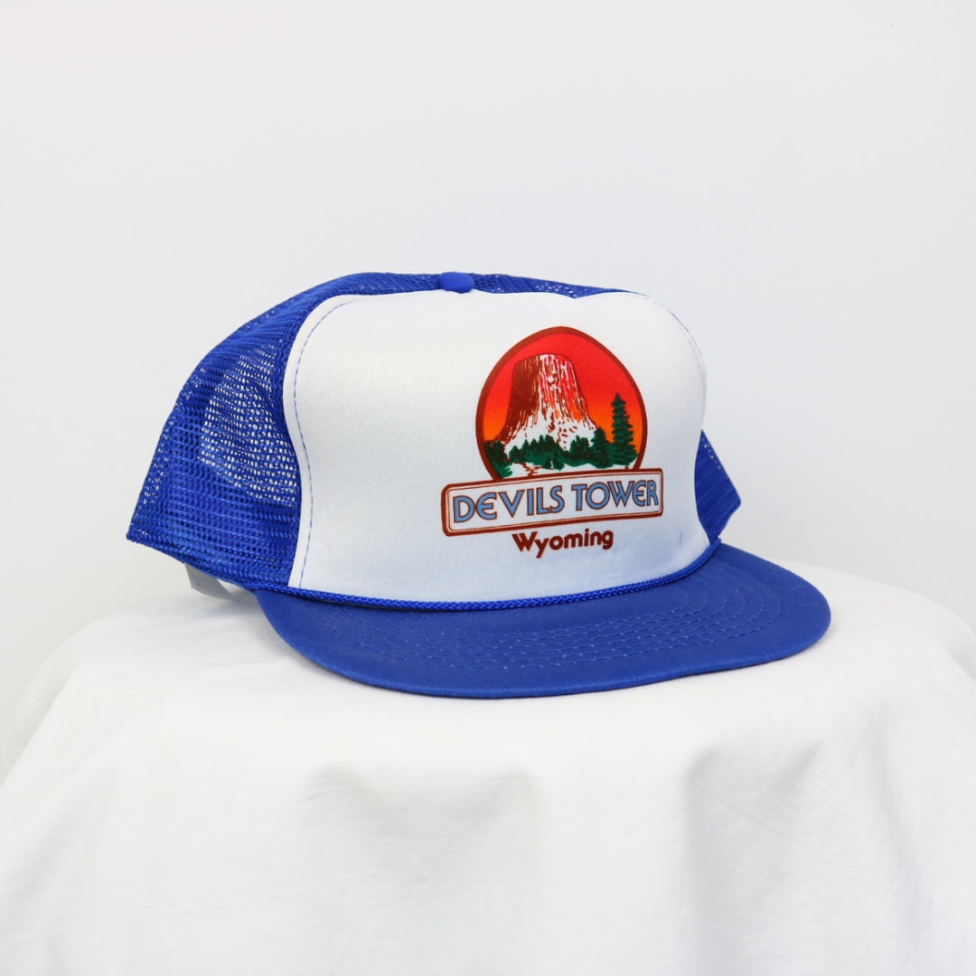 Vintage 90's Devils Tower Wyoming Trucker Hat - OS-NEWLIFE Clothing