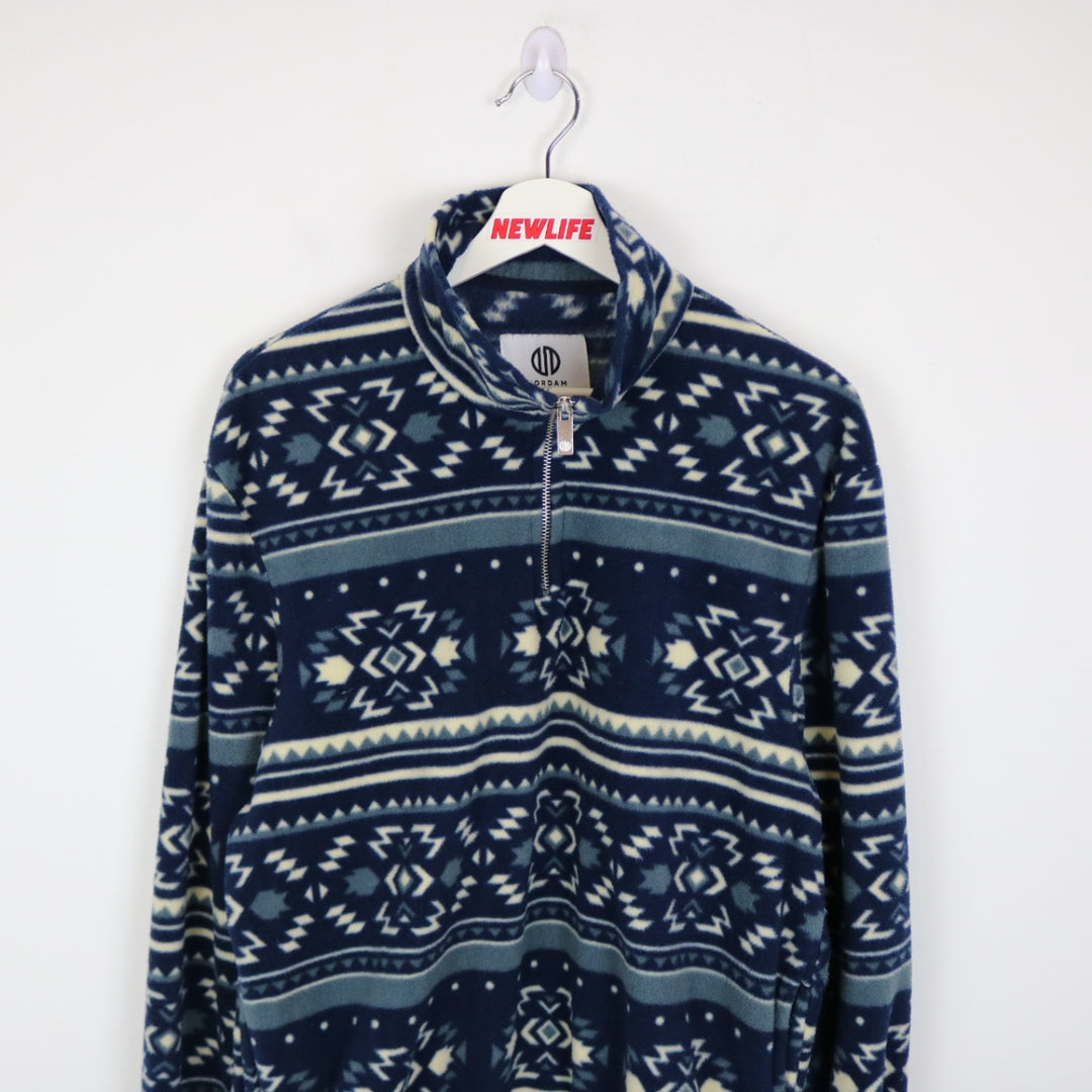 Nordam Patterned Fleece Quarter Zip Sweater - M-NEWLIFE Clothing