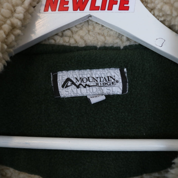 Vintage 00's Wolf Nature Sherpa Lined Fleece Jacket - M-NEWLIFE Clothing