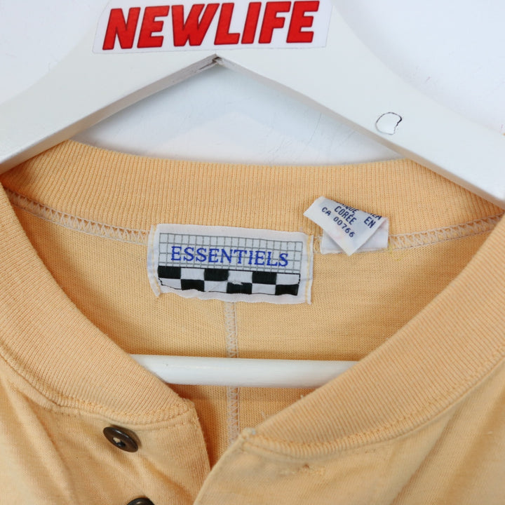 Vintage 80's Essentiels Henley Tee - XL-NEWLIFE Clothing