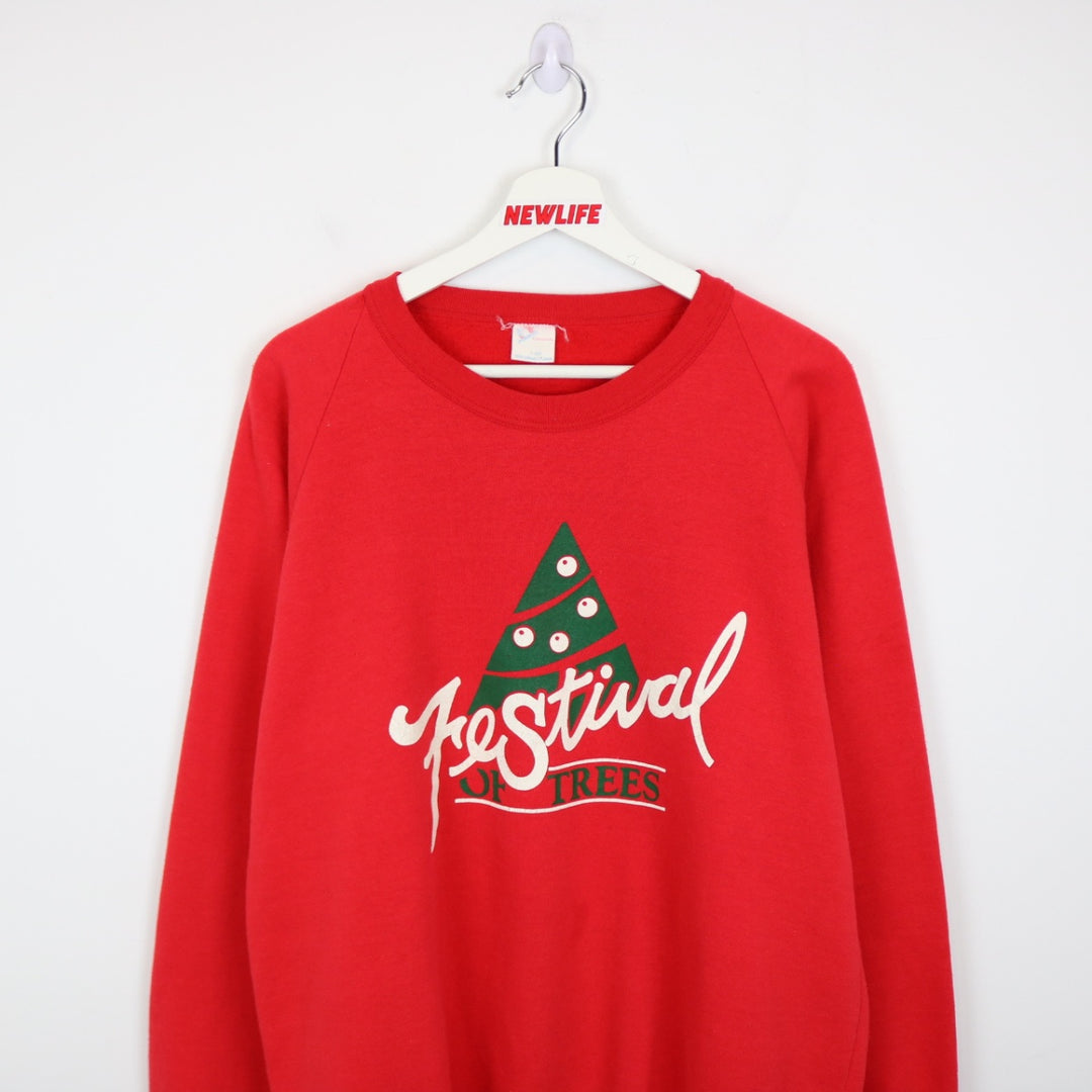 Vintage 90's Festival of Trees Christmas Sweater - L-NEWLIFE Clothing