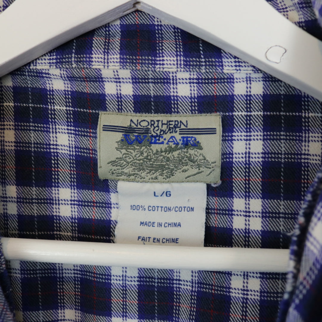 Vintage 90's Northern Spirit Plaid Flannel Button Up - L-NEWLIFE Clothing