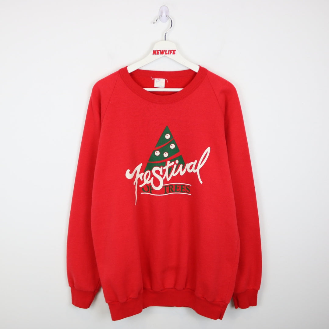 Vintage 90's Festival of Trees Christmas Sweater - L-NEWLIFE Clothing