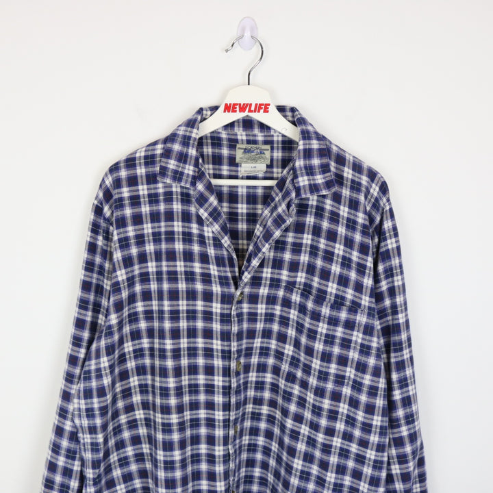 Vintage 90's Northern Spirit Plaid Flannel Button Up - L-NEWLIFE Clothing