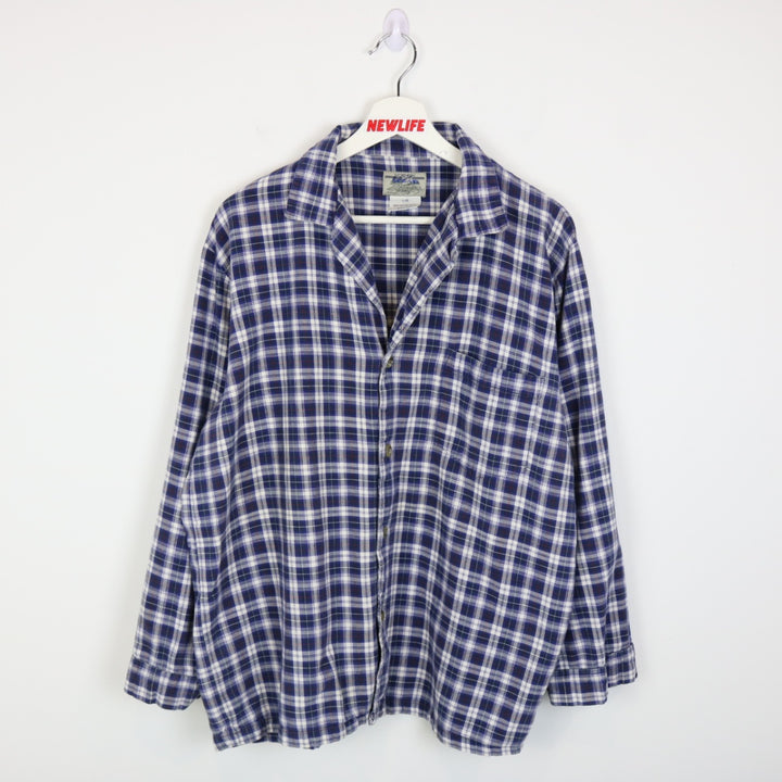 Vintage 90's Northern Spirit Plaid Flannel Button Up - L-NEWLIFE Clothing