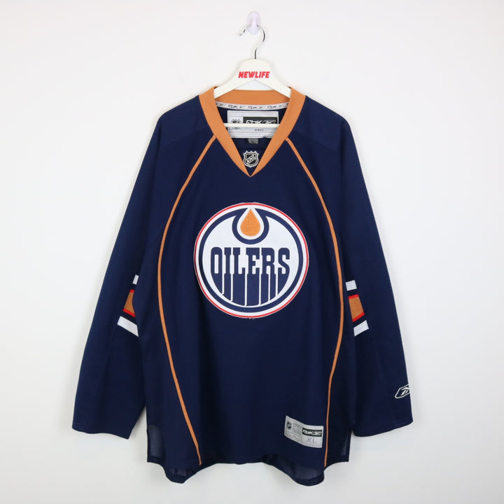 Vintage 00's Edmonton Oilers NHL Reebok Jersey - XL-NEWLIFE Clothing