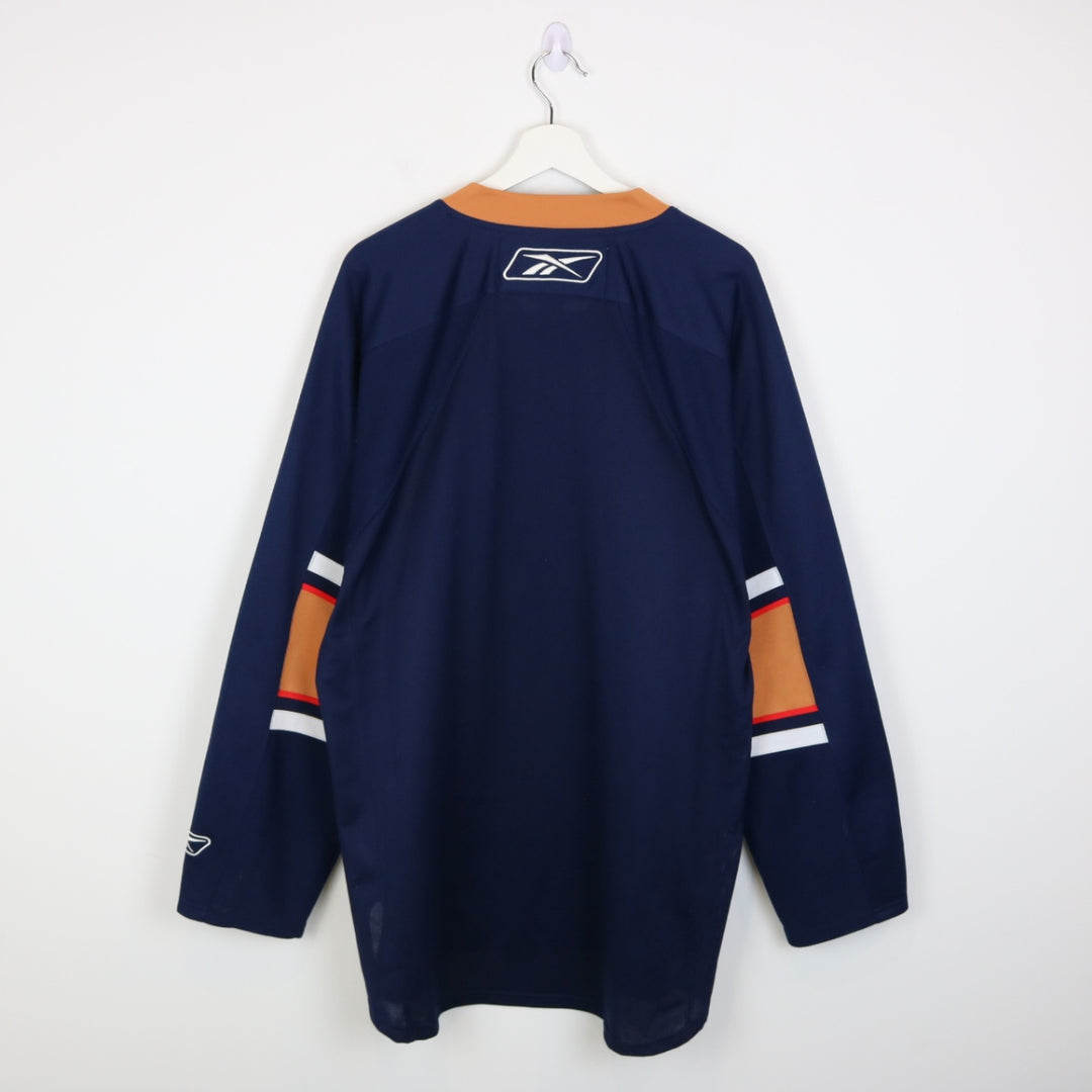 Vintage 00's Edmonton Oilers NHL Reebok Jersey - XL-NEWLIFE Clothing