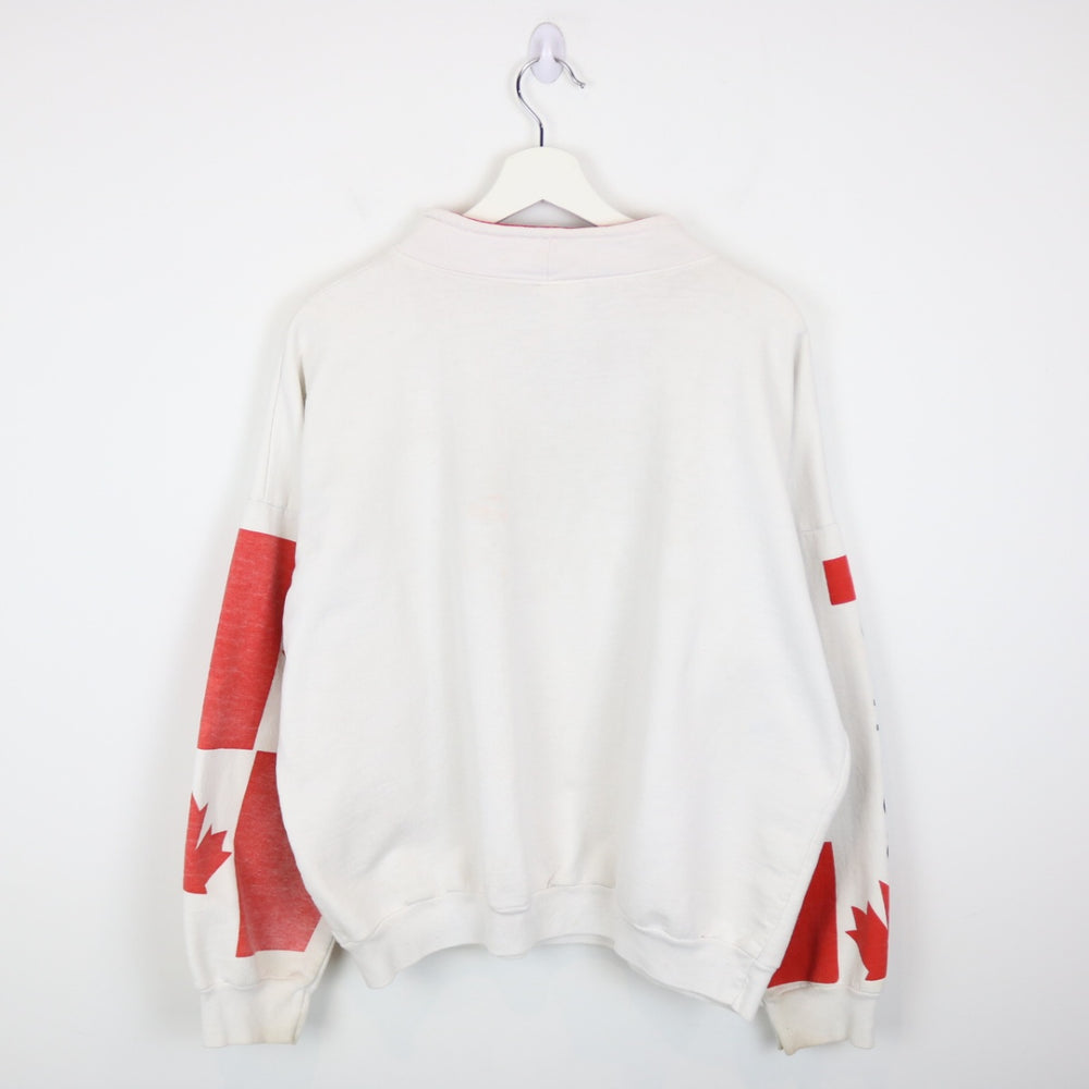 Vintage 80's Canada Quarter Zip Sweater - L-NEWLIFE Clothing