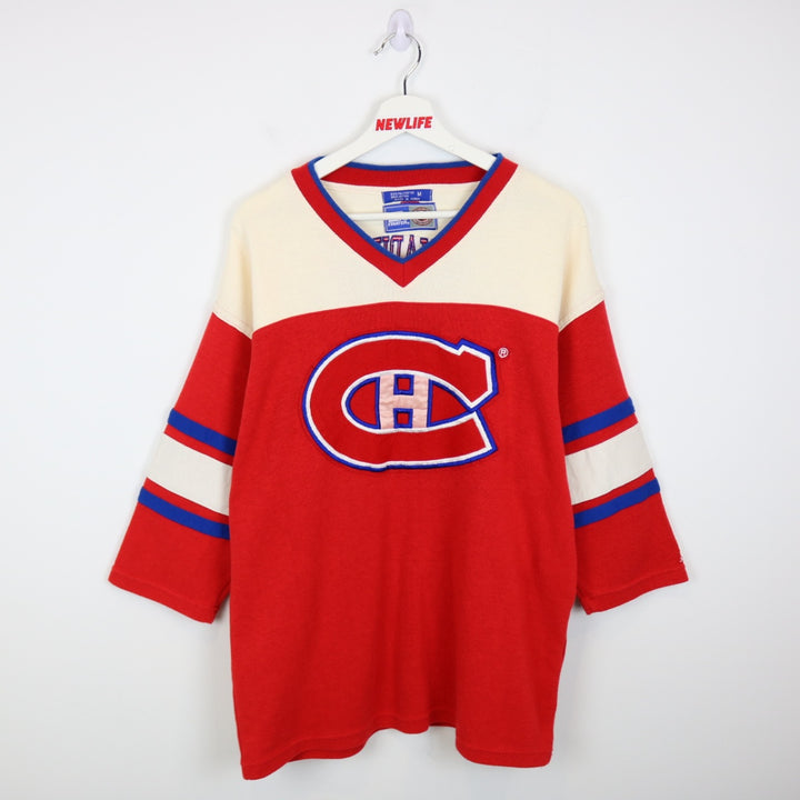 Vintage 90's Montreal Canadiens NHL Starter Knit Jersey - M-NEWLIFE Clothing