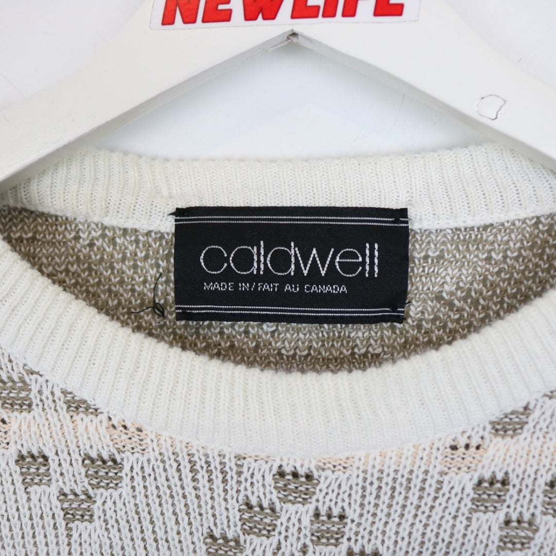 Vintage 80's Caldwell Patterned Knit Sweater - M-NEWLIFE Clothing
