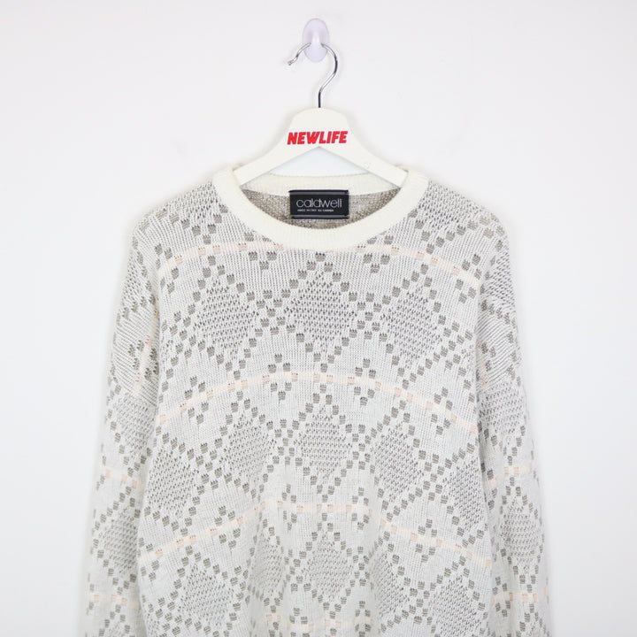 Vintage 80's Caldwell Patterned Knit Sweater - M-NEWLIFE Clothing