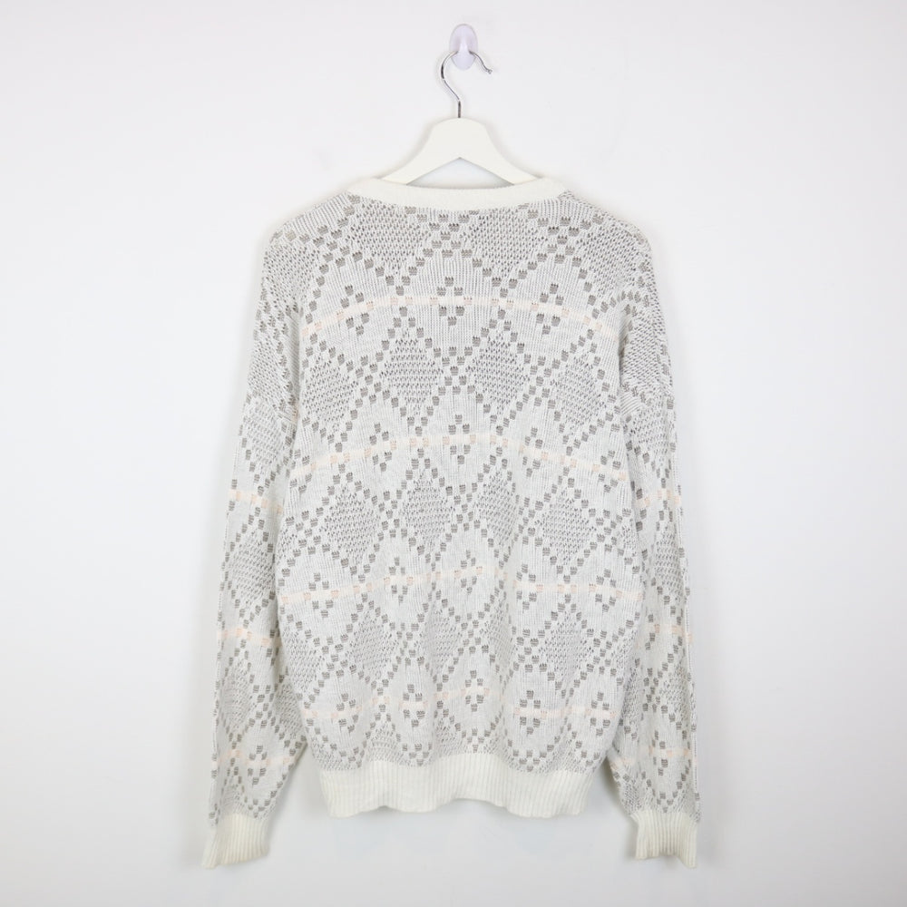 Vintage 80's Caldwell Patterned Knit Sweater - M-NEWLIFE Clothing
