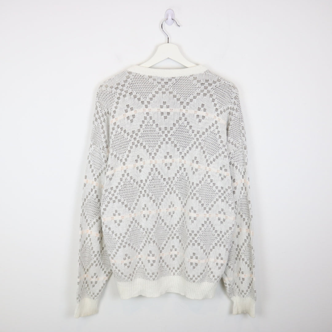 Vintage 80's Caldwell Patterned Knit Sweater - M-NEWLIFE Clothing