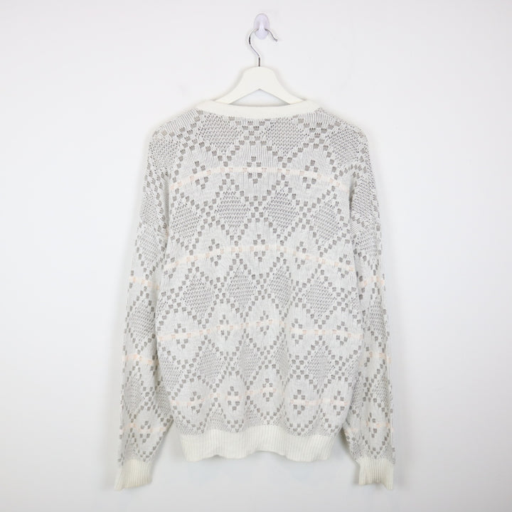 Vintage 80's Caldwell Patterned Knit Sweater - M-NEWLIFE Clothing