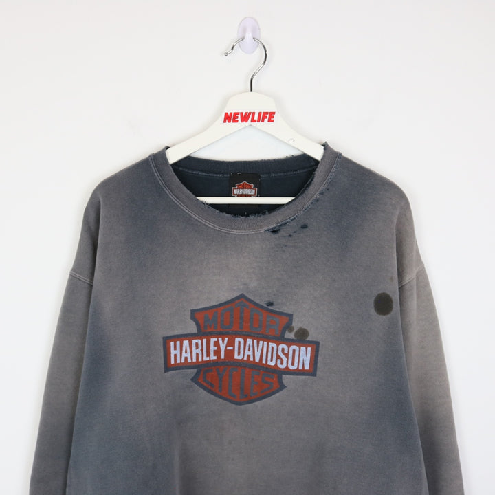 Vintage 00's Harley Davidson Faded Crewneck - XL-NEWLIFE Clothing