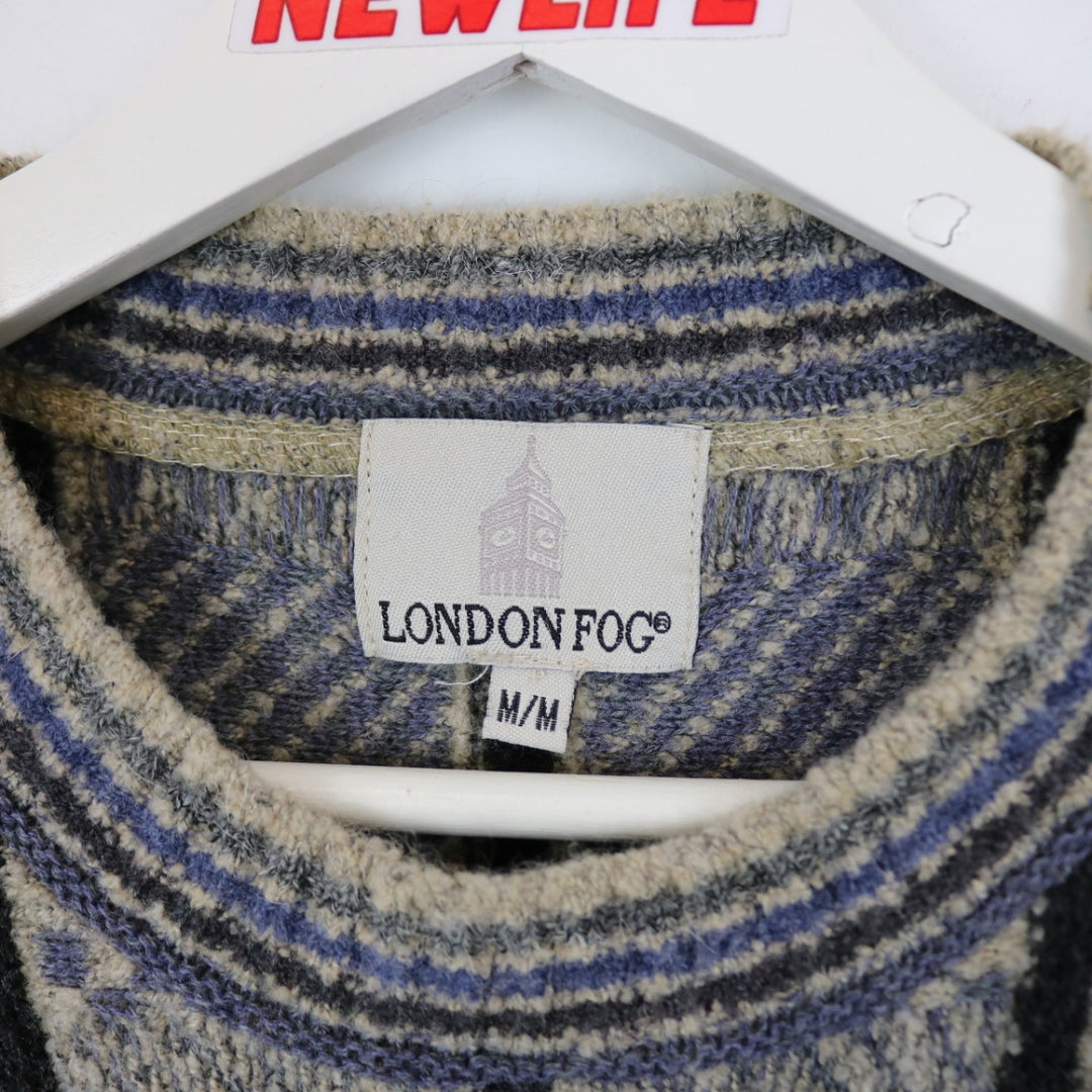 Vintage 90's London Fog Patterned Knit Sweater - M-NEWLIFE Clothing