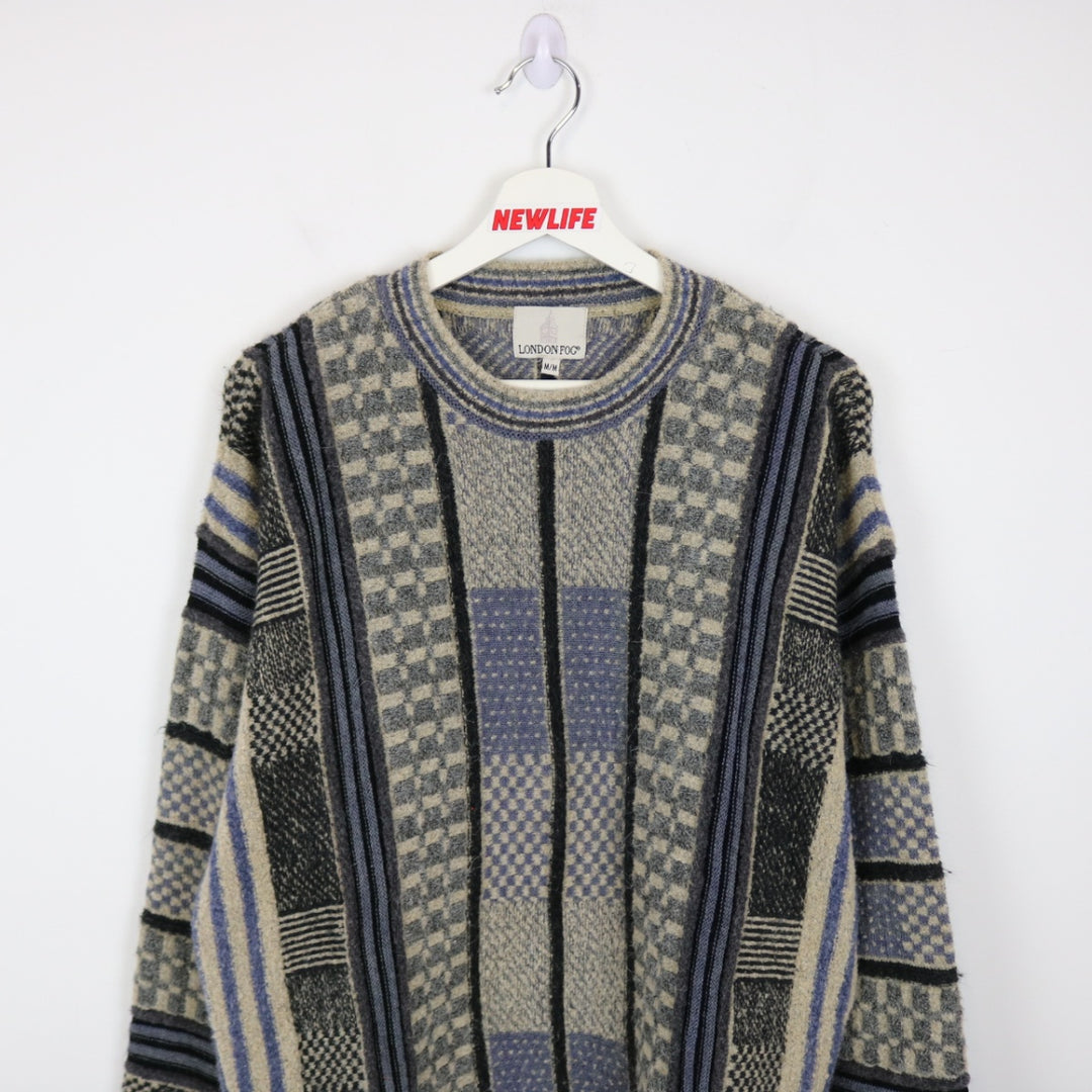Vintage 90's London Fog Patterned Knit Sweater - M-NEWLIFE Clothing
