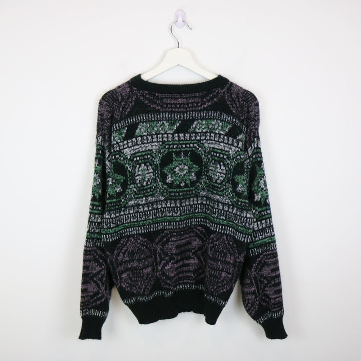 Vintage 80's FYI Patterned Knit Sweater - M-NEWLIFE Clothing