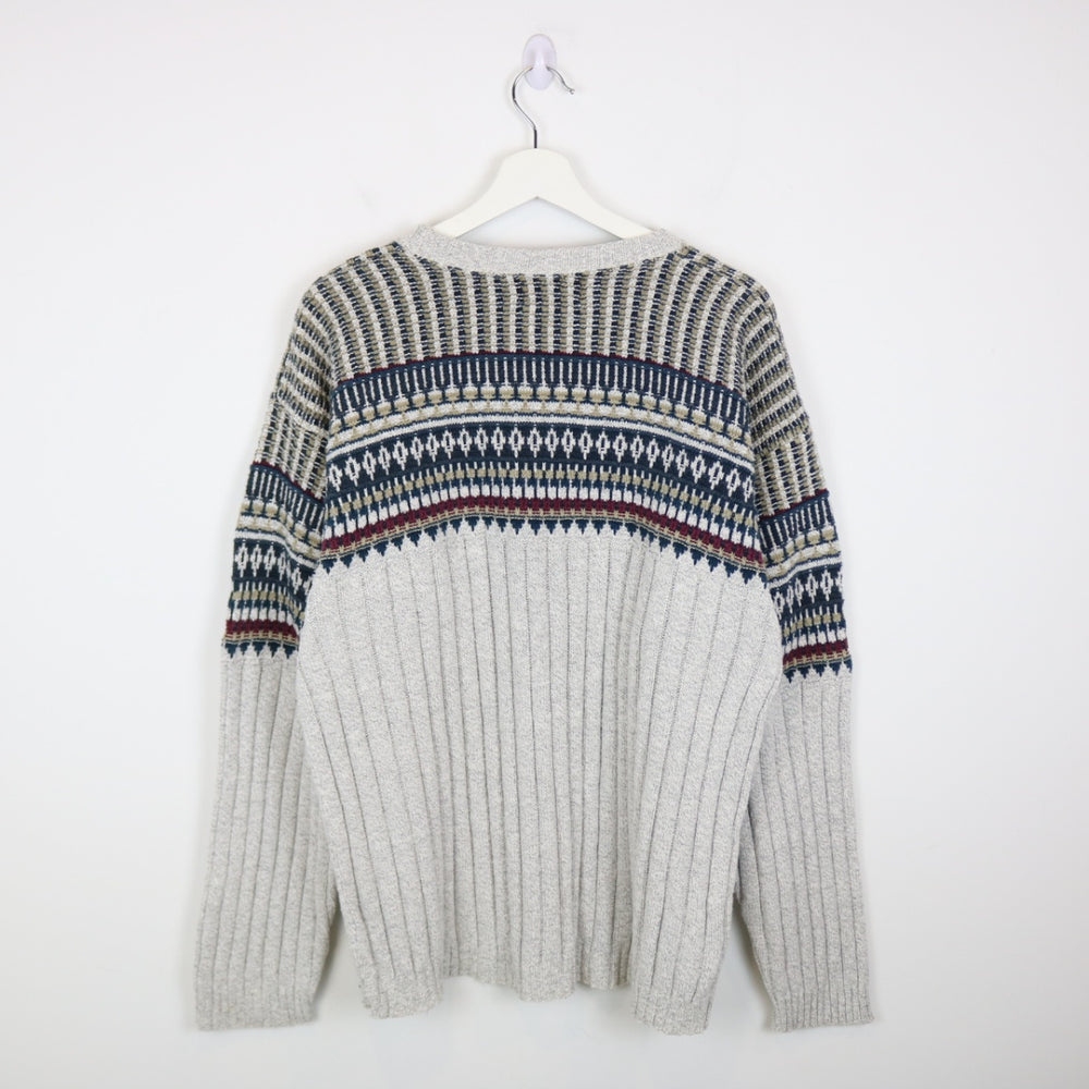 Vintage 80's Peconic Bay Textured Knit Sweater - M-NEWLIFE Clothing