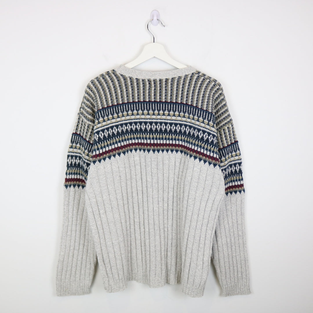 Vintage 80's Peconic Bay Textured Knit Sweater - M-NEWLIFE Clothing