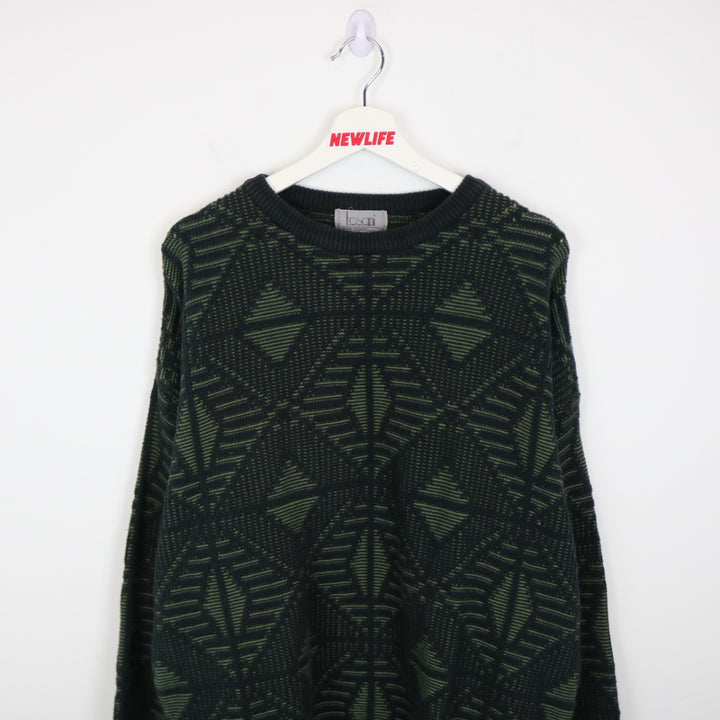 Vintage 90's Tosani Patterned Knit Sweater - L-NEWLIFE Clothing