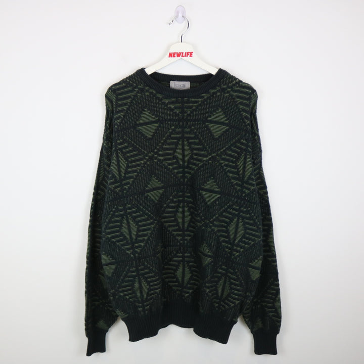 Vintage 90's Tosani Patterned Knit Sweater - L-NEWLIFE Clothing