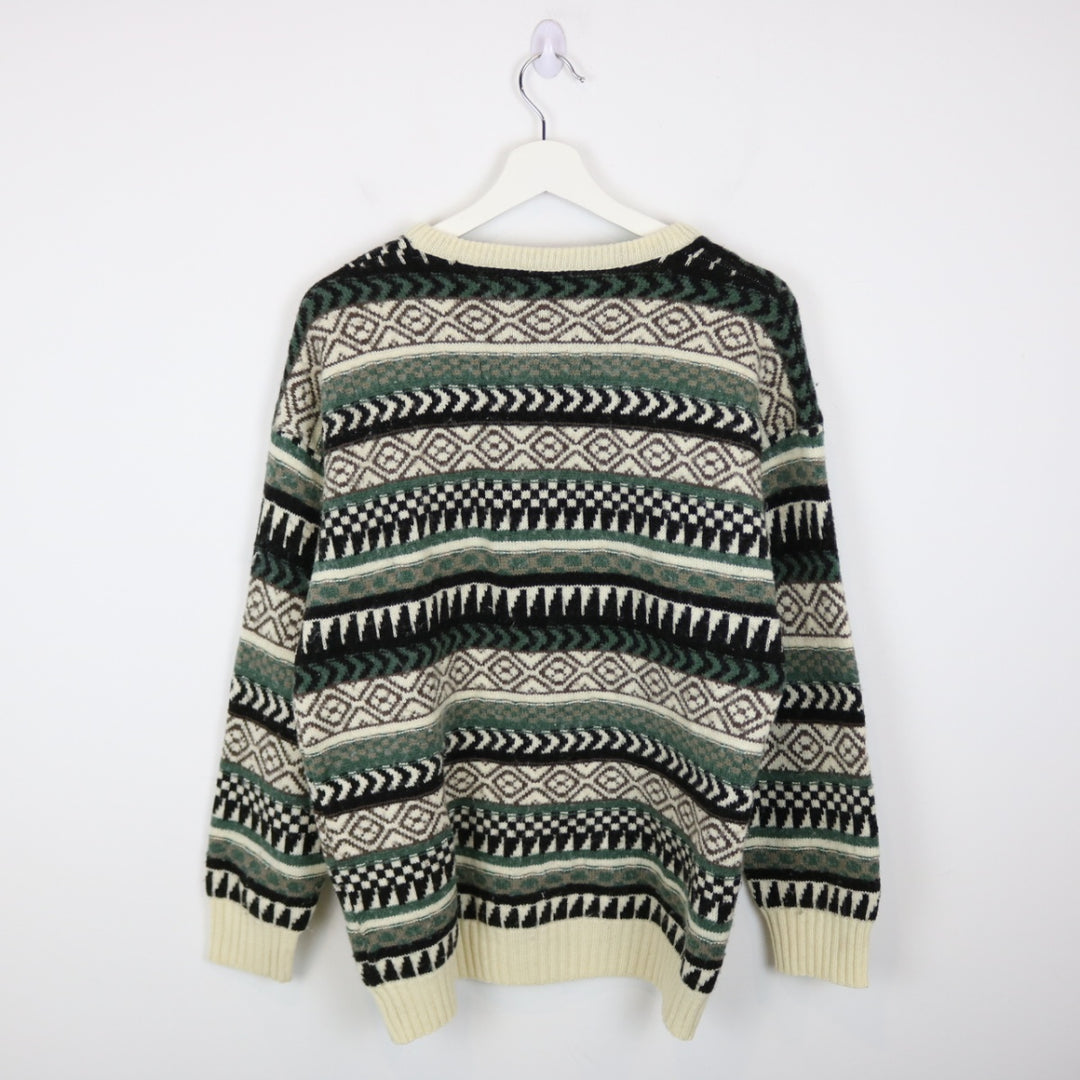 Vintage 90's Jantzen Patterned Knit Sweater - S-NEWLIFE Clothing