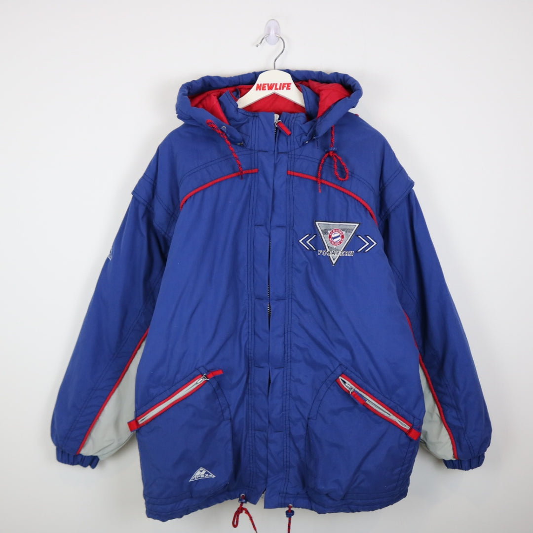 Vintage 90's FC Bayern Munchen Apex Puffer Jacket - L-NEWLIFE Clothing