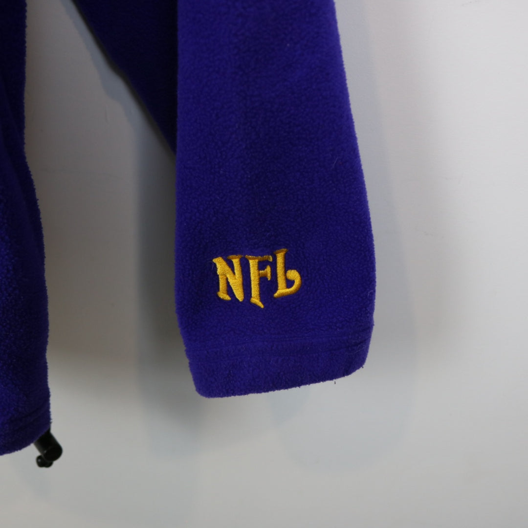 Vintage 90's Minnesota Vikings NFL Fleece Quarter Zip Sweater - L-NEWLIFE Clothing