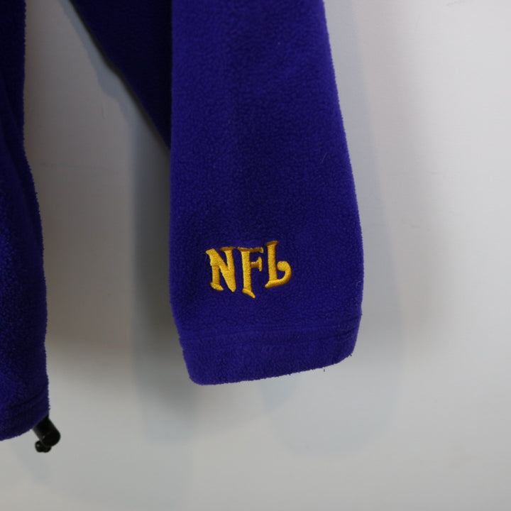 Vintage 90's Minnesota Vikings NFL Fleece Quarter Zip Sweater - L-NEWLIFE Clothing