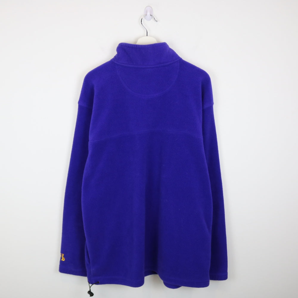 Vintage 90's Minnesota Vikings NFL Fleece Quarter Zip Sweater - L-NEWLIFE Clothing