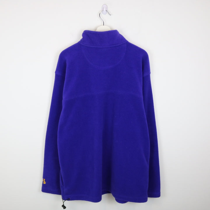 Vintage 90's Minnesota Vikings NFL Fleece Quarter Zip Sweater - L-NEWLIFE Clothing