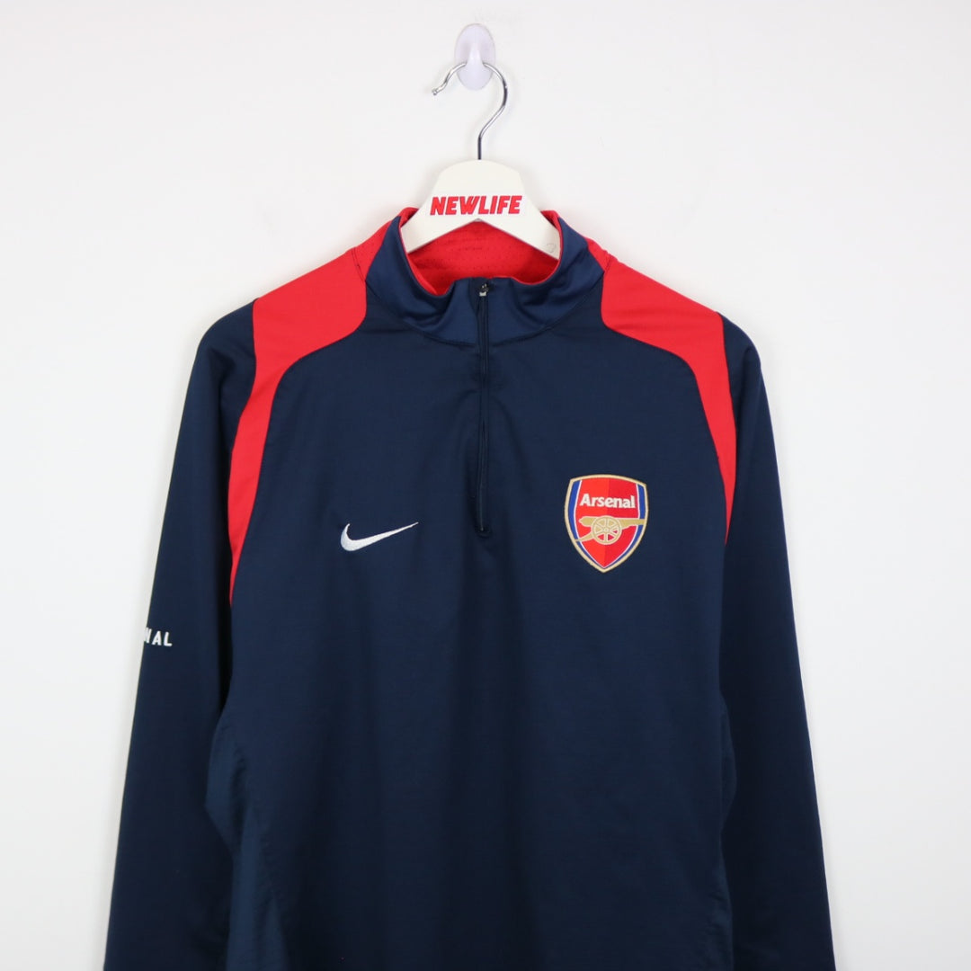 Vintage 00's Nike Arsenal Quarter Zip Sweater - M-NEWLIFE Clothing