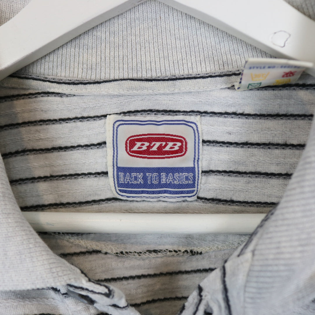 Vintage 90's Back to Basics Striped Polo Shirt - L-NEWLIFE Clothing