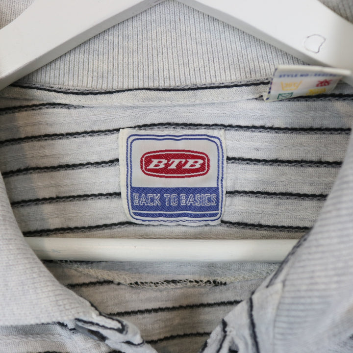 Vintage 90's Back to Basics Striped Polo Shirt - L-NEWLIFE Clothing